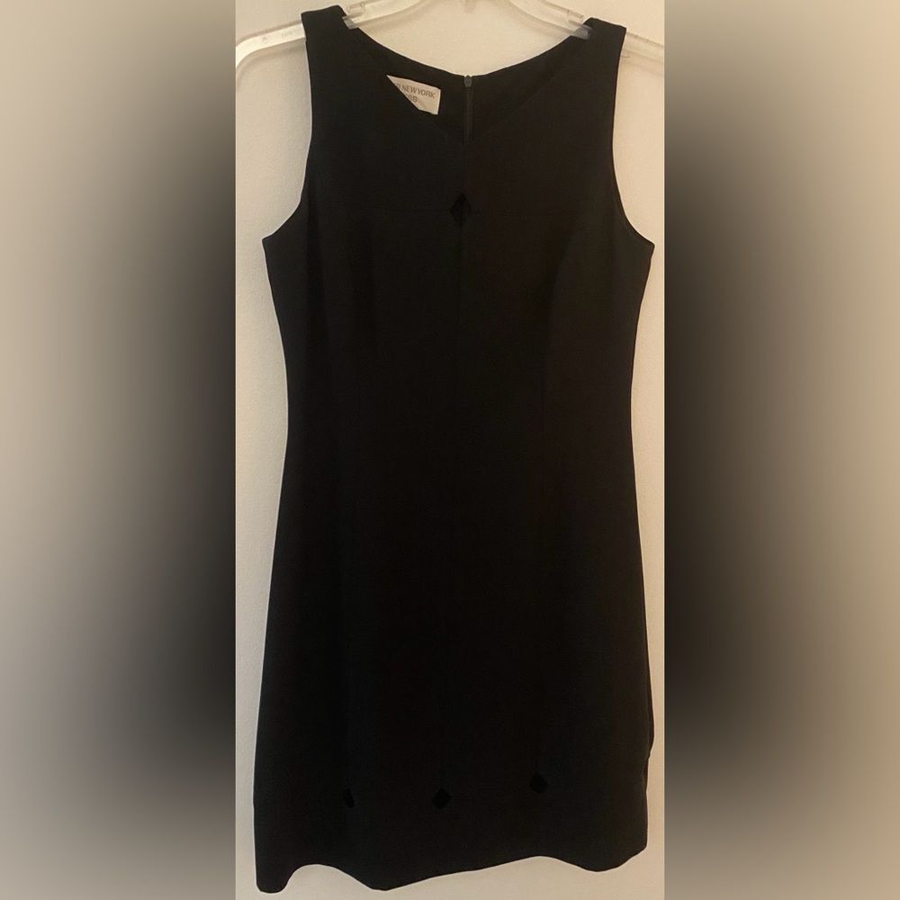 Jones New York Black Short Formal Sleeveless Eyelet Cutout Dress Women’s Size 8